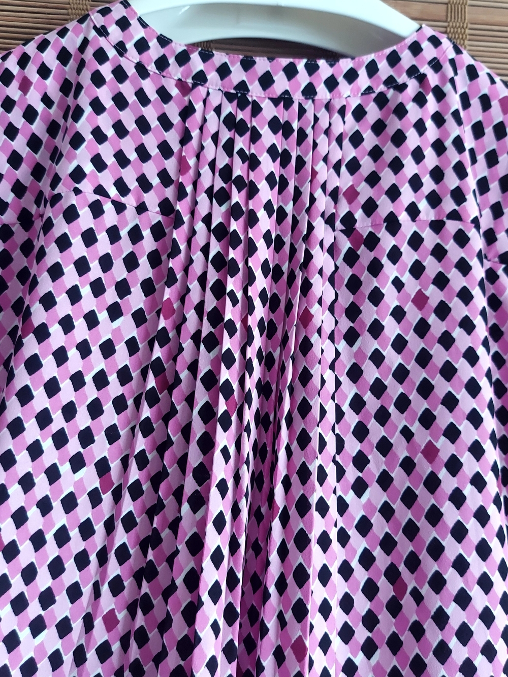 JM Collection Pink Short-Sleeve Geometric Print Shirt